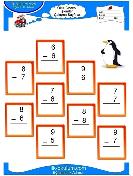 Çocuklar İçin toplam işlemi yaprak testleri 